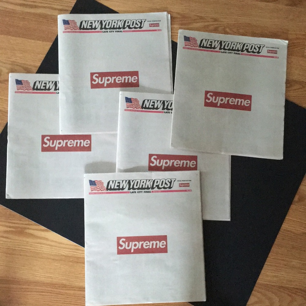 New York post limited edition supreme 8/13/18